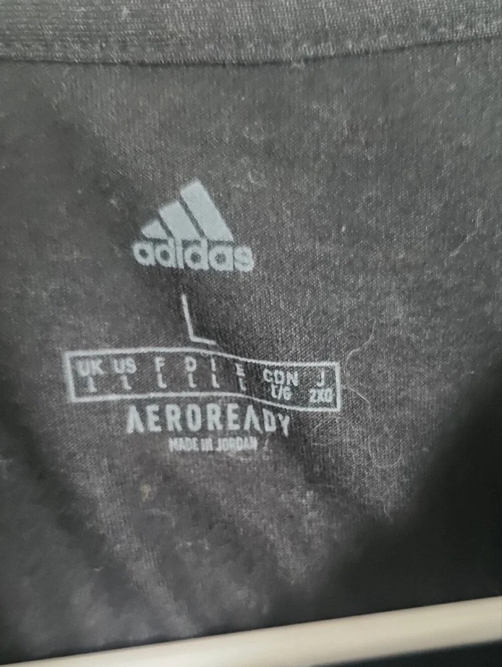 adidas Black Short-Sleeve Tee with White Shoulder Stripes